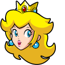 Super Mario Princess Peach & Umbrella hand cursor