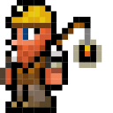 Terraria Demolitionist & Dynamite Pixel Animated hand cursor