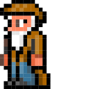 Terraria Merchant Pixel Animated hand cursor