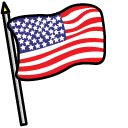 Thanksgiving American Flag & Pilgrim Hat Animated arrow cursor