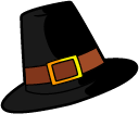 Thanksgiving American Flag & Pilgrim Hat Animated hand cursor