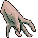 The Addams Family Thing Animated hand cursor