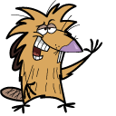 The Angry Beavers Norbert Foster Beaver & Plate hand cursor