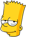 The Simpsons Bart & Skateboard hand cursor