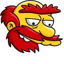 The Simpsons Groundskeeper Willie & Bagpipe Animated hand cursor