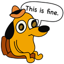 This Is Fine Meme Animated hand cursor