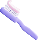 Toothbrush & Tooth 3D arrow cursor