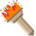 Torch Pixel Animated arrow cursor