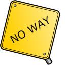 Traffic Cone & No Way Sign Animated hand cursor