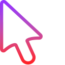 Transparent & Rainbow Stroke Gradient Animated arrow cursor