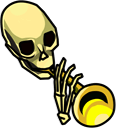 Trumpet Skeleton Meme arrow cursor