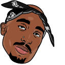 Tupac Shakur Animated arrow cursor