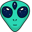 UFO & Green Alien hand cursor