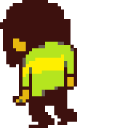 Undertale Chara with a Knife Pixel Animated arrow cursor