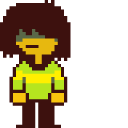 Undertale Chara with a Knife Pixel Animated hand cursor