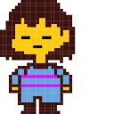 Undertale Frisk Pixel Animated hand cursor