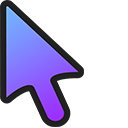 Violet Flower Gradient arrow cursor