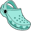 VSCO Girl Water Bottle & Crocs hand cursor