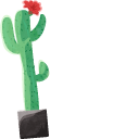 Watercolor Cactus hand cursor