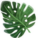 Watercolor Exotic Leaves hand cursor