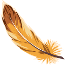 Watercolor Feather hand cursor