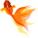 Watercolor Goldfish hand cursor