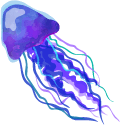 Watercolor Jellyfish arrow cursor