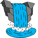 Waterfall Animated arrow cursor