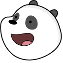 We Bare Bears Panda Bear & Phone hand cursor