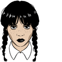 Wednesday Addams & Thing Animated hand cursor