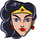 Wonder Woman & Logo hand cursor