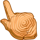 Wood hand cursor