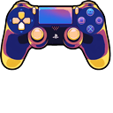 Yellow & Pink PS4 Dualshock arrow cursor