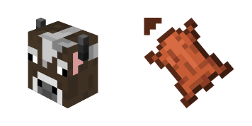 Minecraft: Cow and Leather-Cursor-Paket