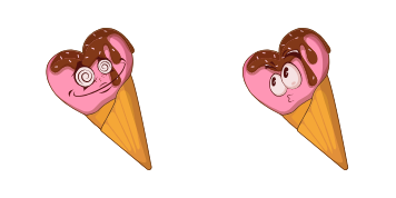 Heart Ice Cream Cursor Pack