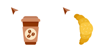 Coffee and Croissant Cursor Pack