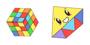 Paquete de Cursores Kawaii: Rubik's Cube