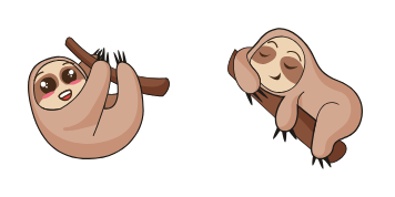 Kawaii: Sloth Cursor Pack