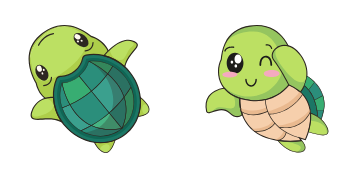 Kawaii: Turtle курсор пак