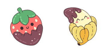 Pack de curseurs Kawaii Banana with Strawberries