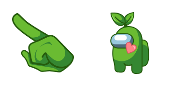 Green Character With Green Leaf Cursor Pack