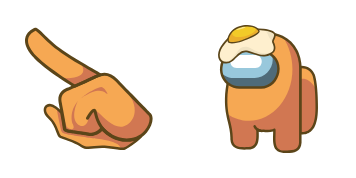 Orange Character with Egg Hat Cursor Pack