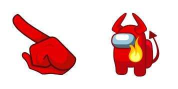 Red with Devil Horns Character Cursor Pack