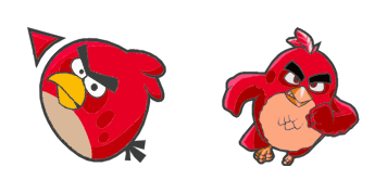 Paquete de Cursores Angry Birds Red