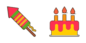 Birthday cake cute cursor