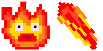 Calcifer Pixel Pakiet kursorów