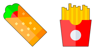 Roll and french fries Cursor Pack