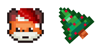 Pack de curseurs Christmas Fox Pixel