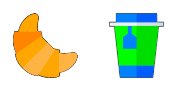 Croissant and tea Cursor Pack