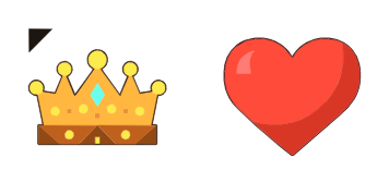 Crown and Heart Cursor Pack